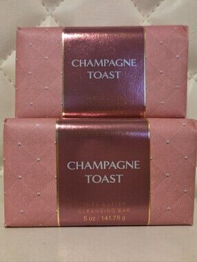 Champagne Toast Shea Butter Cleansing Bar Soap Set of 2 Bath & Body Works